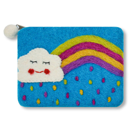 Cloud and Rainbow with Raindrop Coin Purse