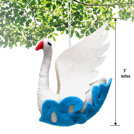 Felted Swan Ornaments - BNB Crafts Inc