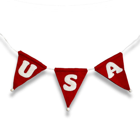 4th of July Felted USA Banner - BNB Crafts Inc