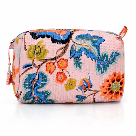 Cotton Block Print Pouch Set- 2 in a Set