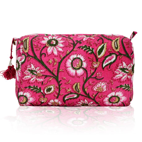Cotton Block Print Pouch Set- 2 Counts