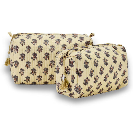 Cotton Block Print Pouch Set - 2 Counts - BNB Crafts Inc