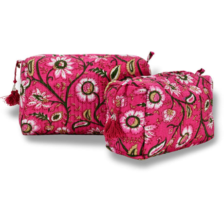 Cotton Block Print Pouch Set - 2 Counts - BNB Crafts Inc