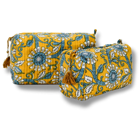 Cotton Block Print Pouch Set - 2 Counts - BNB Crafts Inc