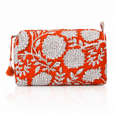 Cotton Block Print Pouch Set - 2 in a Set - BNB Crafts Inc