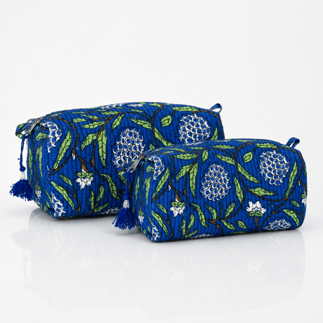 Cotton Block Print Pouch Set - 2 in a Set - BNB Crafts Inc