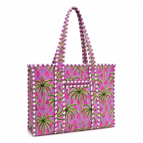 Cotton Block Print Tote Bag- Small & Large - BNB Crafts Inc