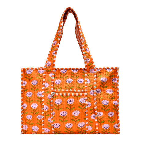 Cotton Block Print Tote Bag - Small & Large - BNB Crafts Inc