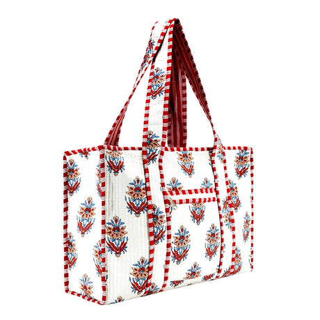 Cotton Block Print Tote Bag - Small & Large - BNB Crafts Inc