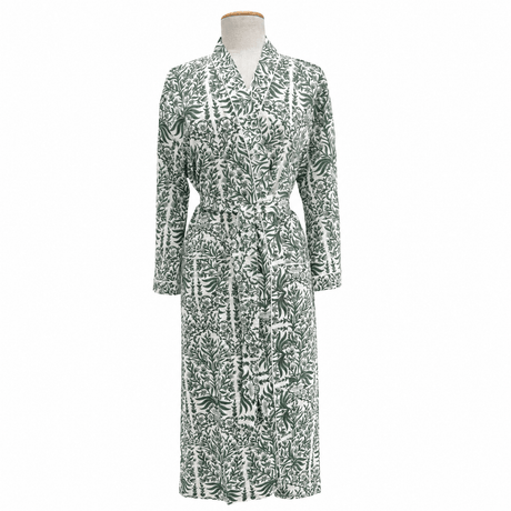 Cotton Kimono Bathrobe – Hand Block Printed - BNB Crafts Inc