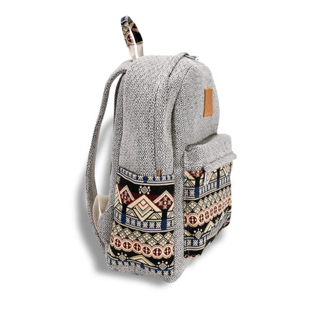 Diamond Tribal Pattern Fabric Backpack - BNB Crafts Inc