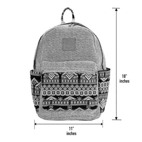 Herringbone Tribal Pattern Fabric Backpack - BNB Crafts Inc