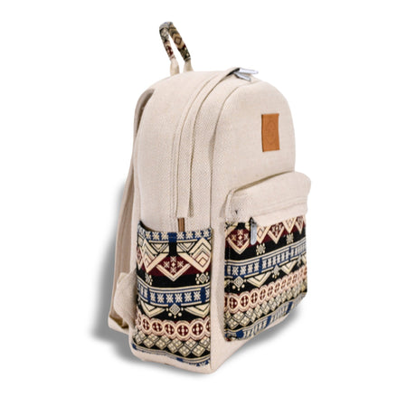 Herringbone Tribal Pattern Fabric Backpack - BNB Crafts Inc