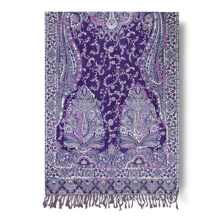 Lavender Boil Wool Scarves With Different Pattern - BNB Crafts Inc
