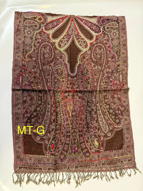 Multi Color Boiled Wool Scarves With Patterns - BNB Crafts Inc