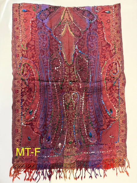 Multi Color Boiled Wool Scarves With Patterns - BNB Crafts Inc