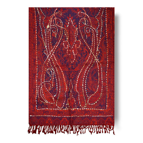 Red Boil Wood Scarves With Different Pattern - BNB Crafts Inc