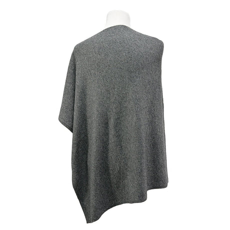 Solid Natural Cashmere Side neck poncho - BNB Crafts Inc