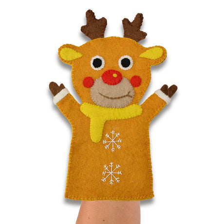 Deer Christmas Theme Hand Puppet - BNB Crafts Inc