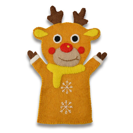 Deer Christmas Theme Hand Puppet - BNB Crafts Inc