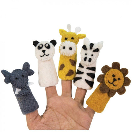 Felted Animal Finger Puppet Set ( 5 in 1 Set) - BNB Crafts Inc