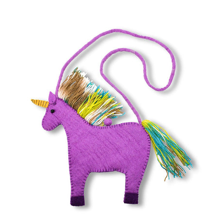 Felted Unicorn Shape Cross-body Bag - BNB Crafts Inc